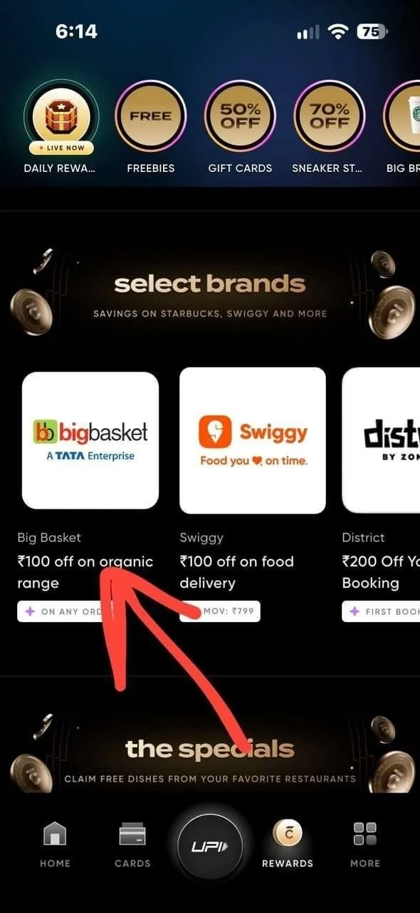 Cred BigBasket Offer: Get Free ₹100 Shopping