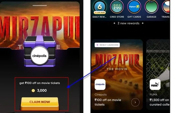 Free ₹100 Cinepolis Movie Coupon From CRED 1