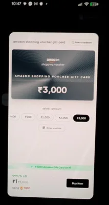 Get ₹3,000 Amazon Gift Card for ₹1 on CRED 2